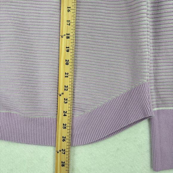 Aerie Offline Ribbed Knit Sweater Size XXS Lavender Quarter Zip Pullover Stretch - Picture 10 of 13